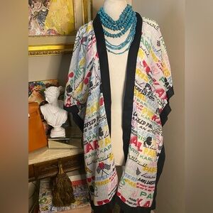 Sale/ NWT Karl Lagerfeld Whimsy Sketch Kimono
